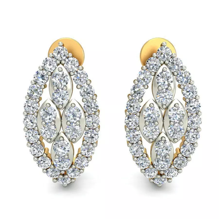 Women earrings 3dm stl render detail 3D print model 3D print model_0