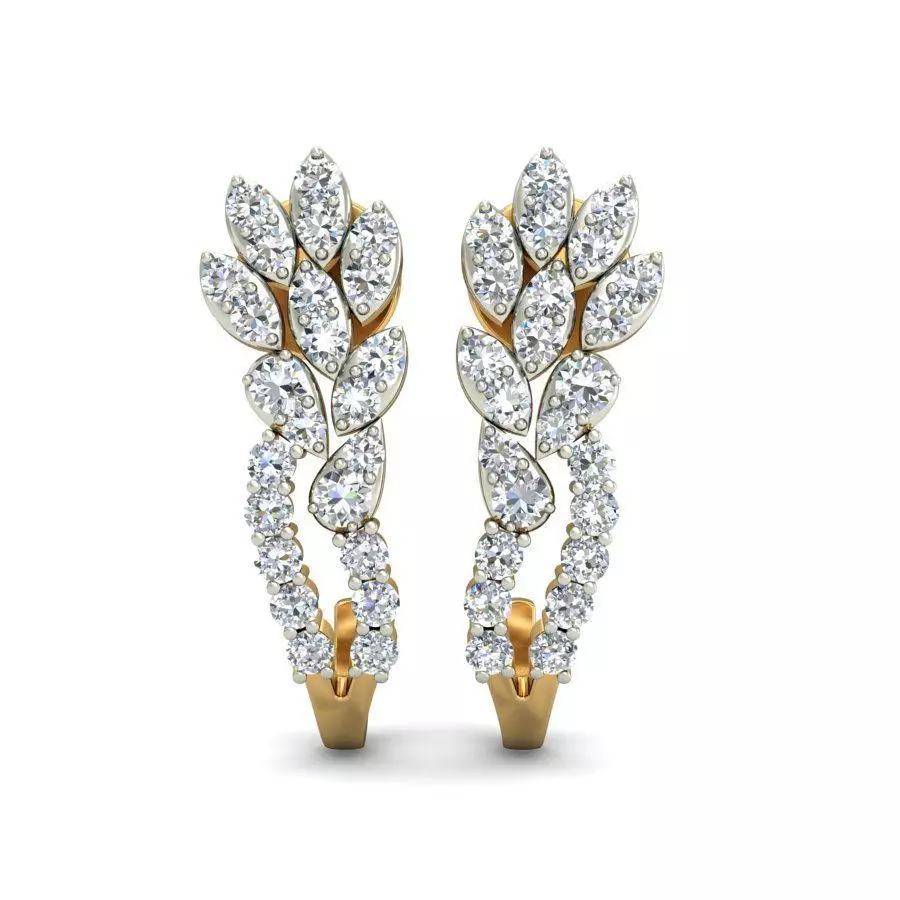 Women earrings 3dm stl render detail 3D print model 3D print model