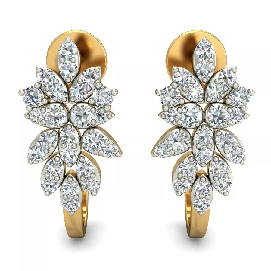 Women earrings 3dm stl render detail 3D print model 3D print model