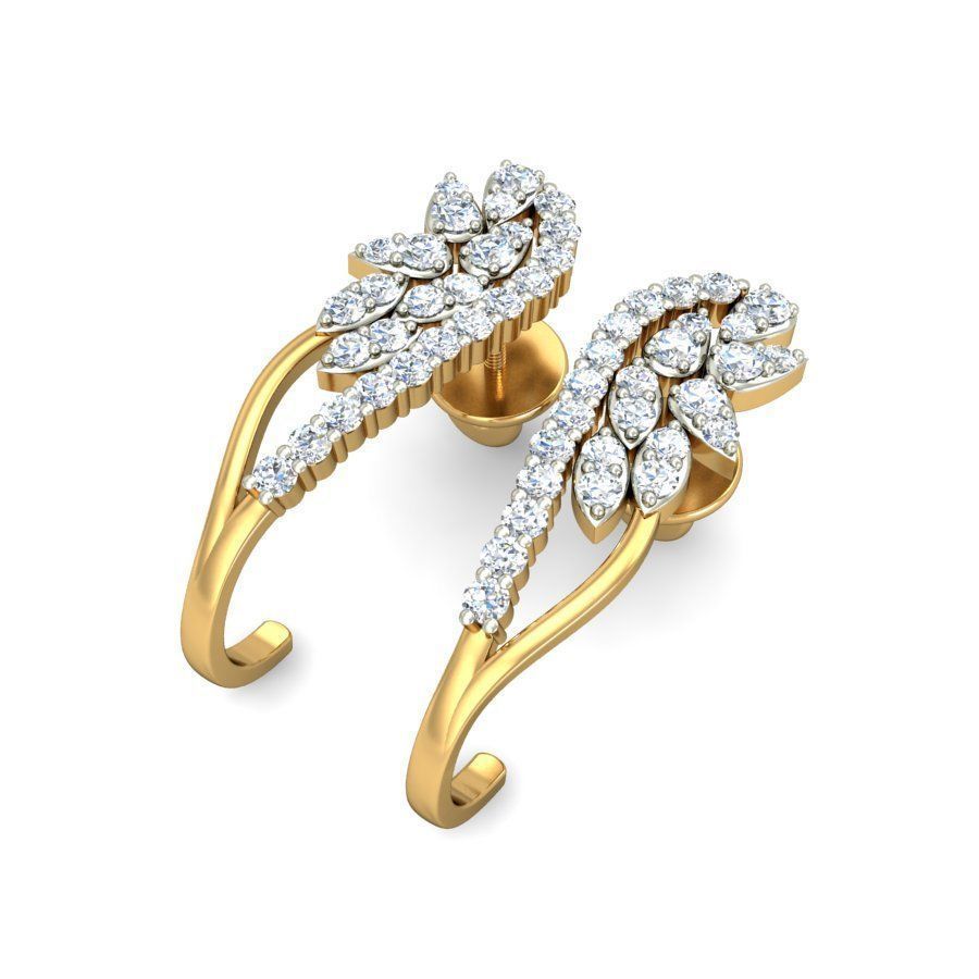 Women earrings 3dm stl render detail 3D print model 3D print model_4