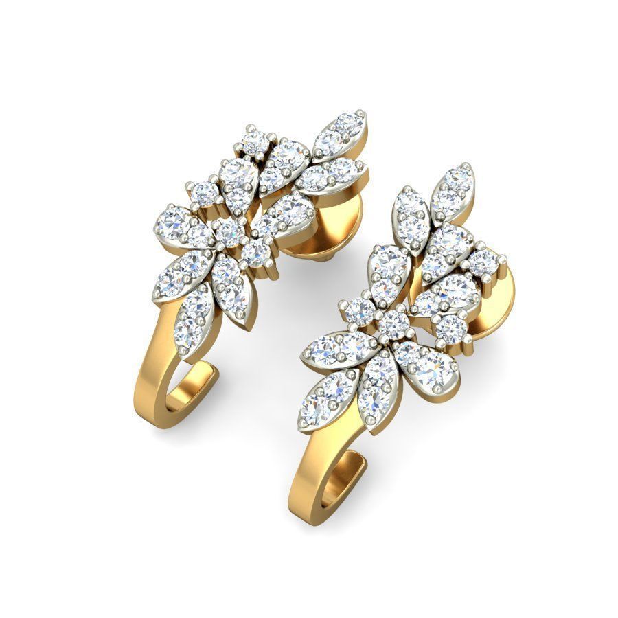 Women earrings 3dm stl render detail 3D print model 3D print model_3