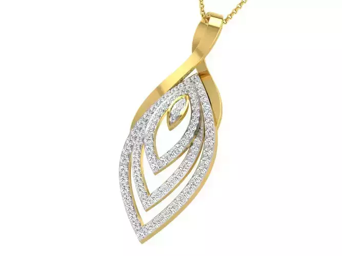 Women pendant-earrings set 3dm stl mgx render detail