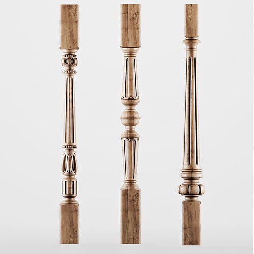 ballustrades stair railings and balusters 3D model