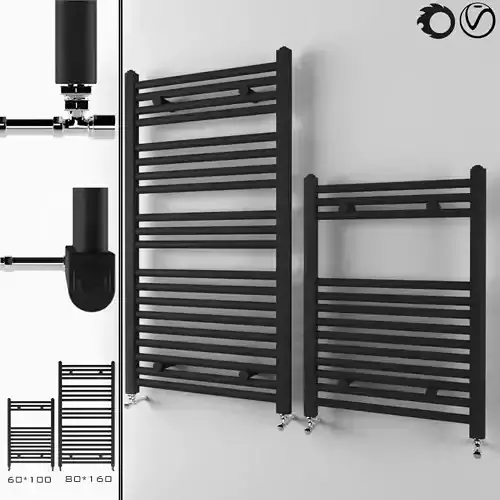Black towel rail Free 3D model