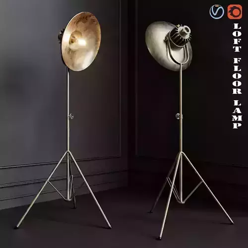 Loft floor lamp 3D model