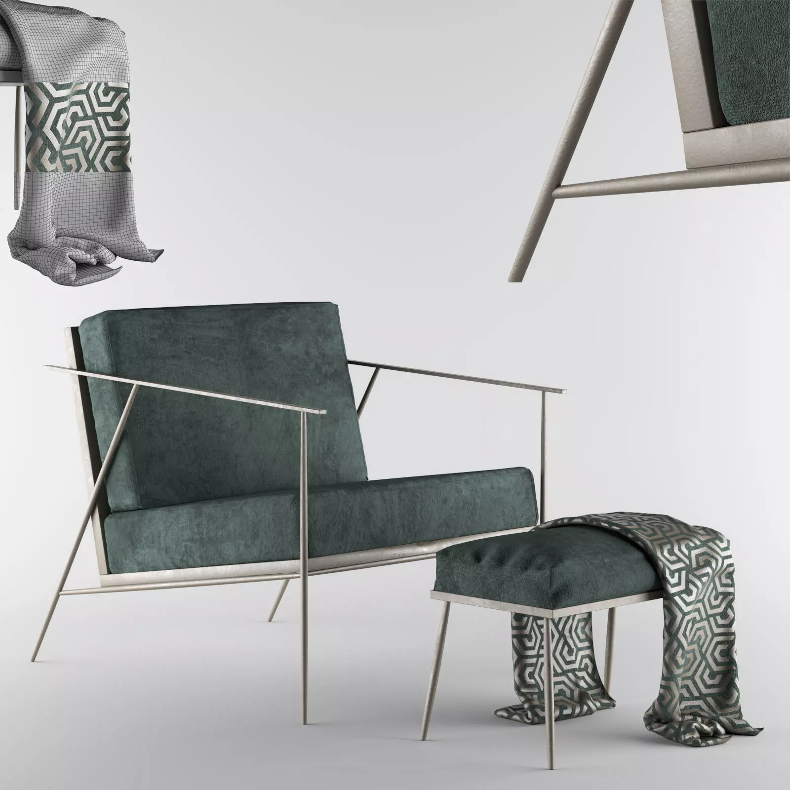 Charleston Forge Lounge Chair Free 3D model