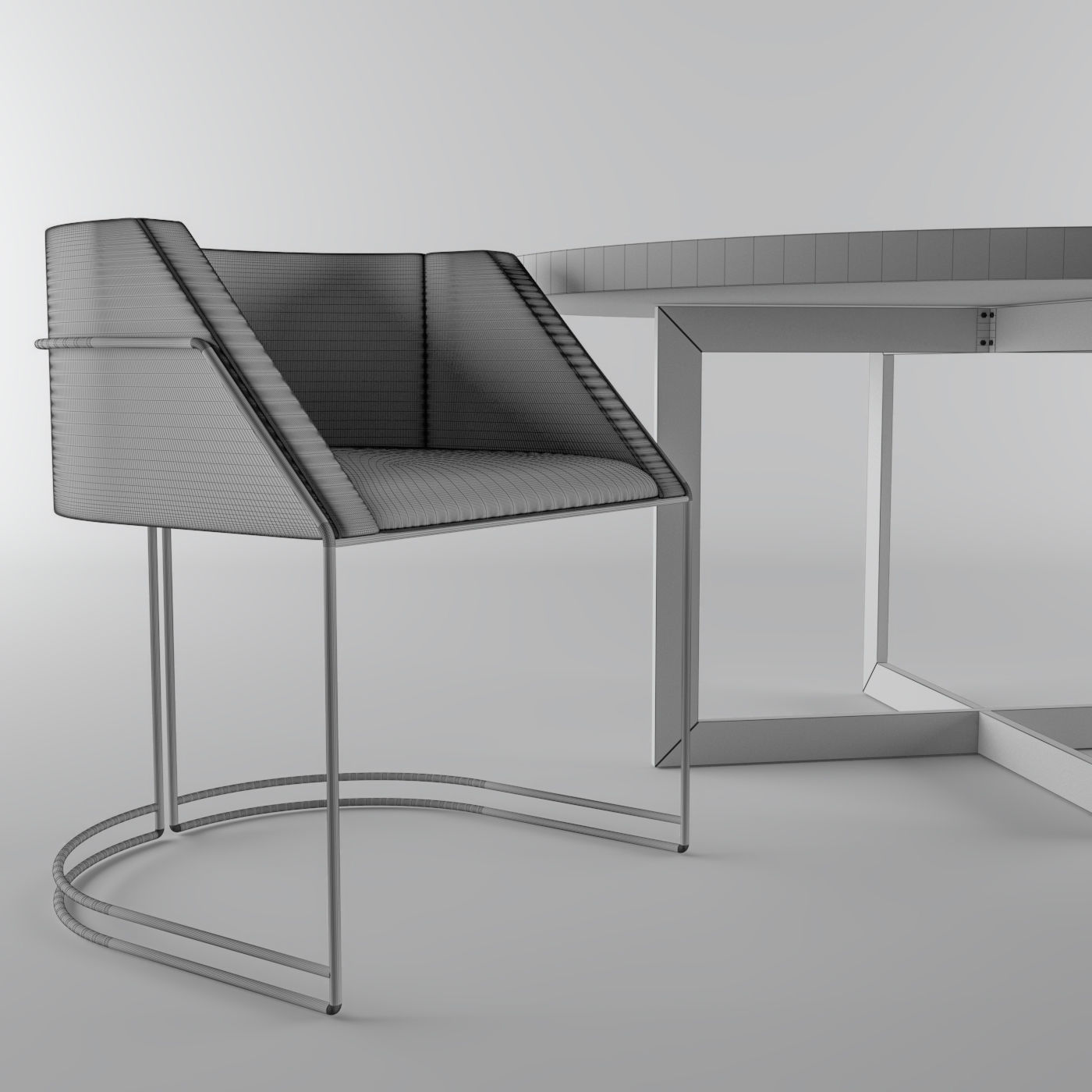 Dining Table Free 3D model_3