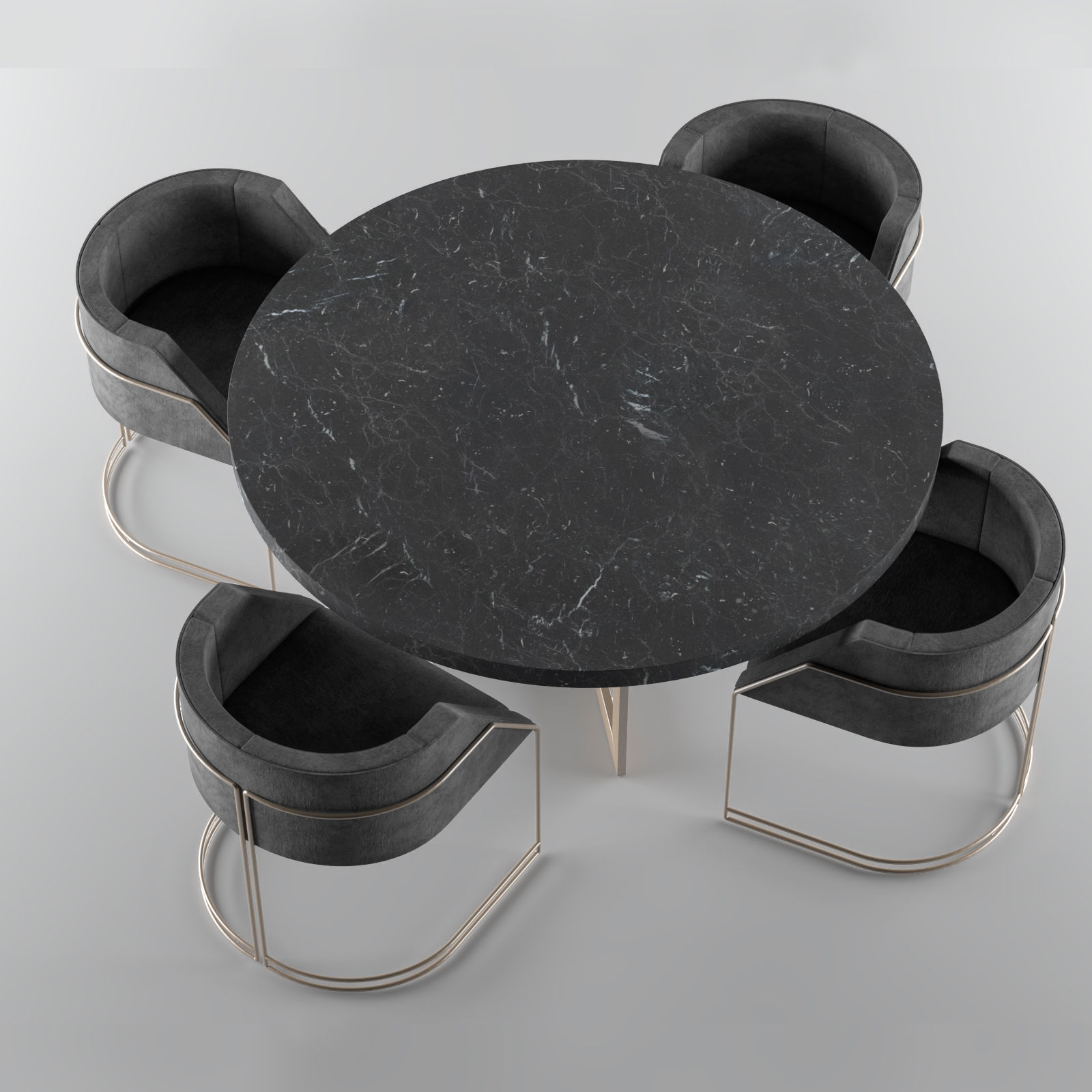 Dining Table Free 3D model_1