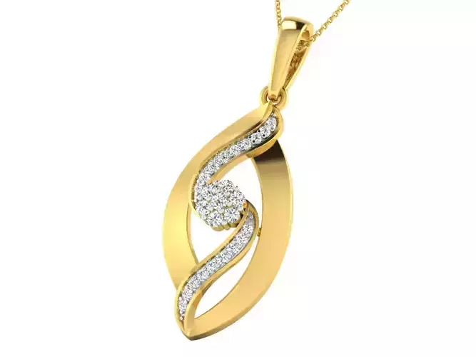 Women pendant-earrings set 3dm stl mgx render detail