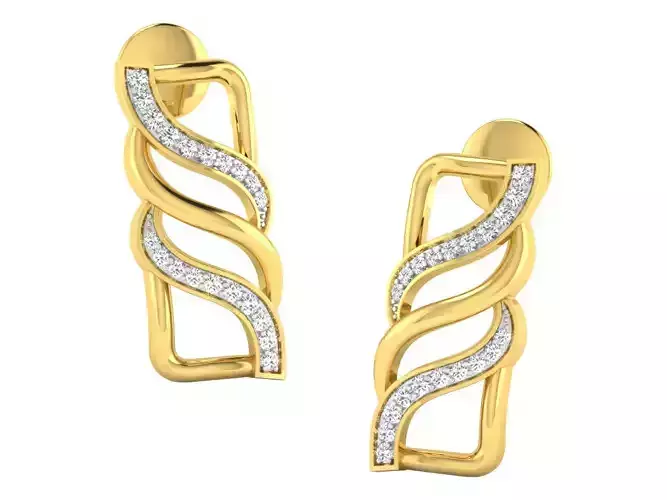 Women earrings 3dm stl mgx render detail