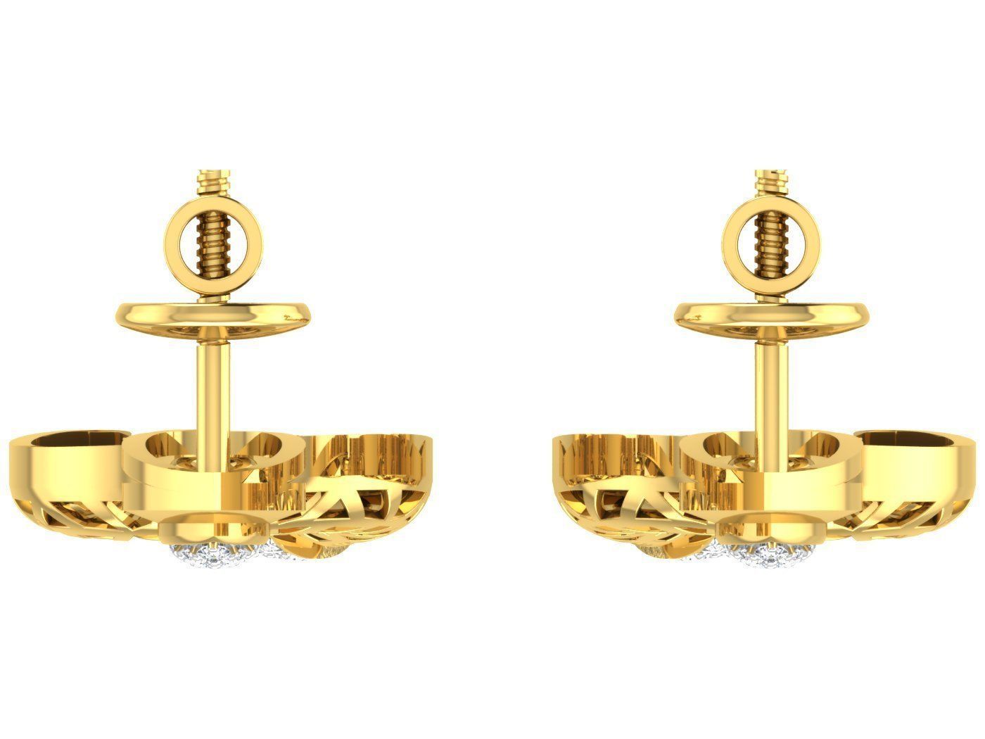 Women pendant-earrings set 3dm stl mgx render detail 3D print model_6