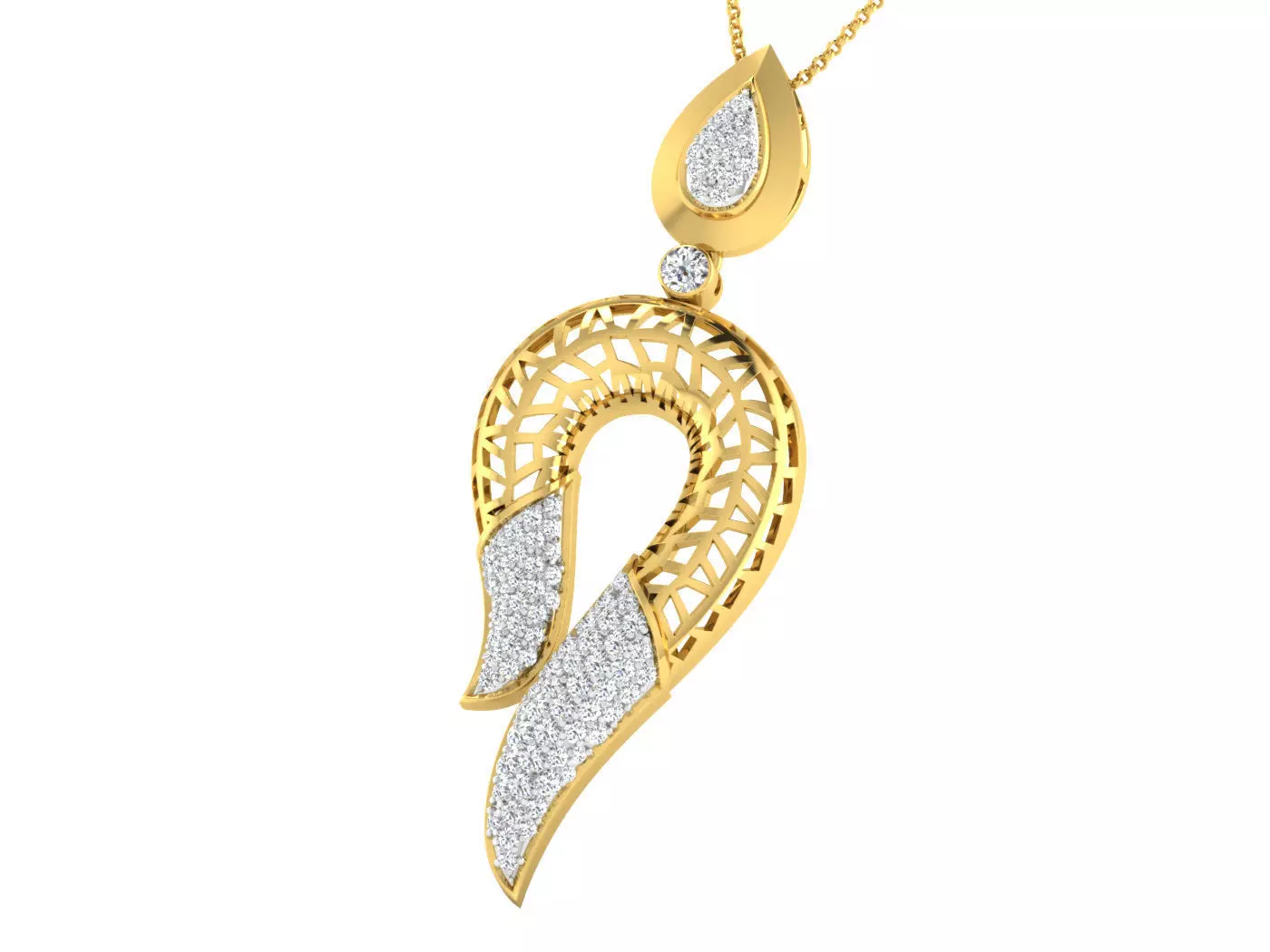 Women pendant-earrings set 3dm stl mgx render detail 3D print model_0