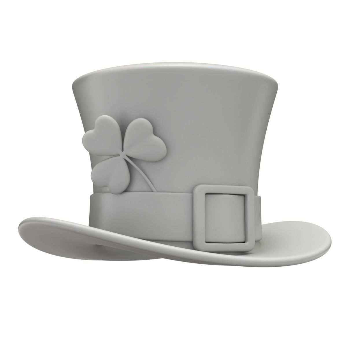 Saint Patrick Day Hat with Clover 3D model_8