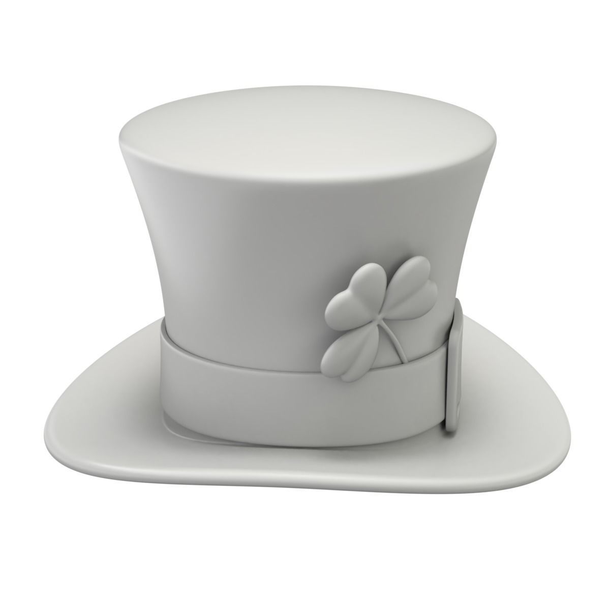 Saint Patrick Day Hat with Clover 3D model_11