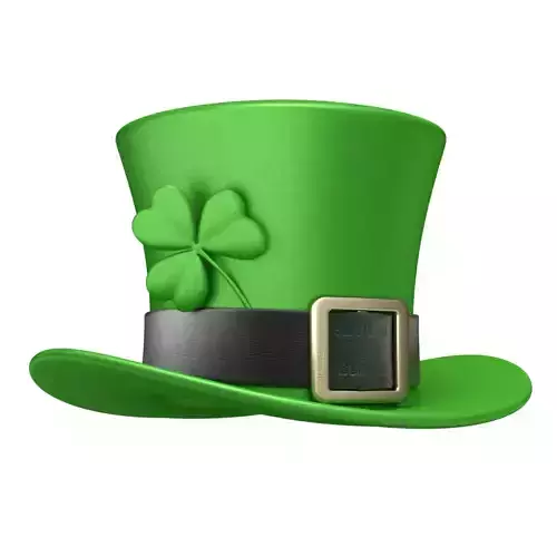 Saint Patrick Day Hat with Clover 3D model