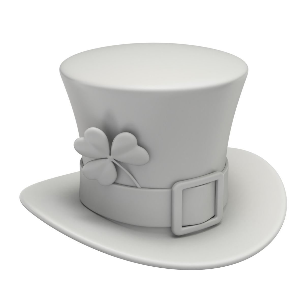 Saint Patrick Day Hat with Clover 3D model_10