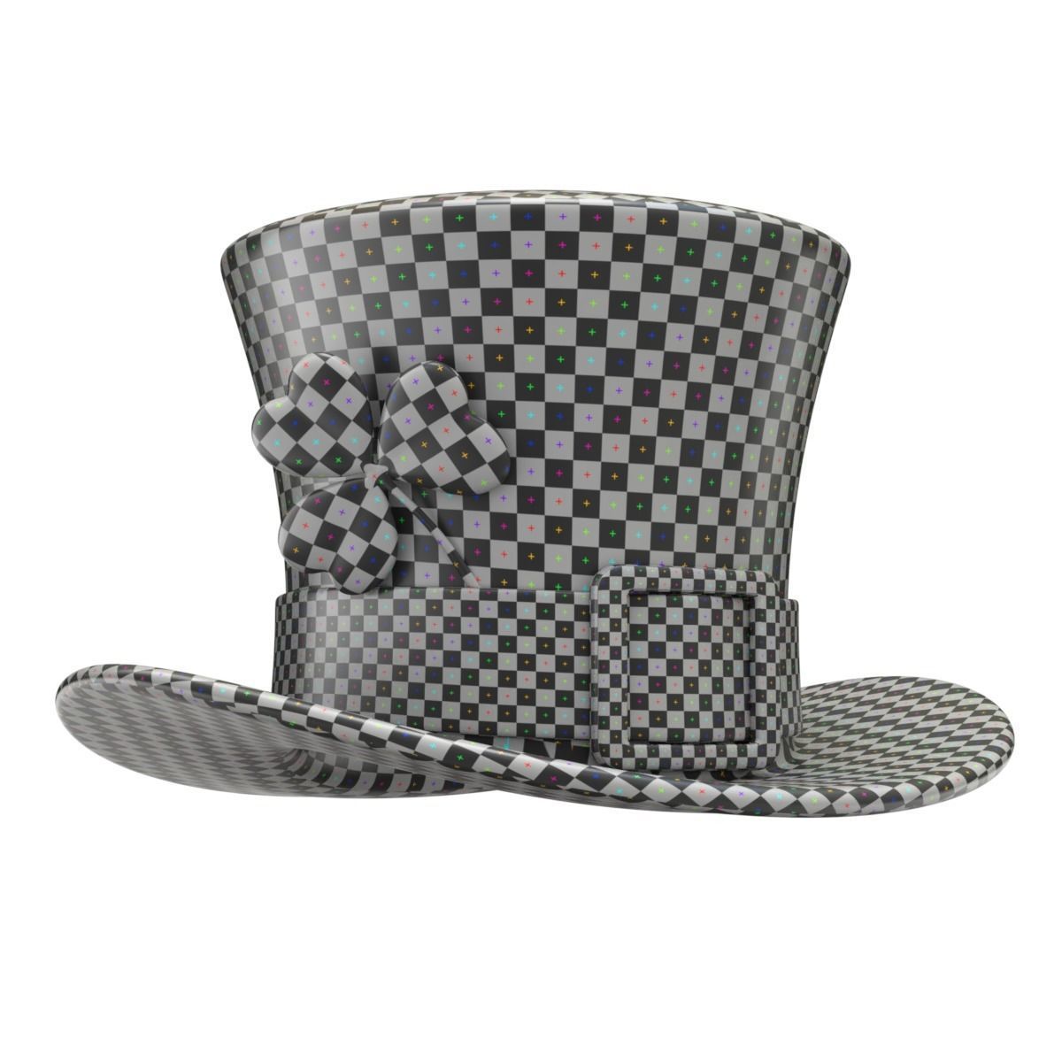 Saint Patrick Day Hat with Clover 3D model_7