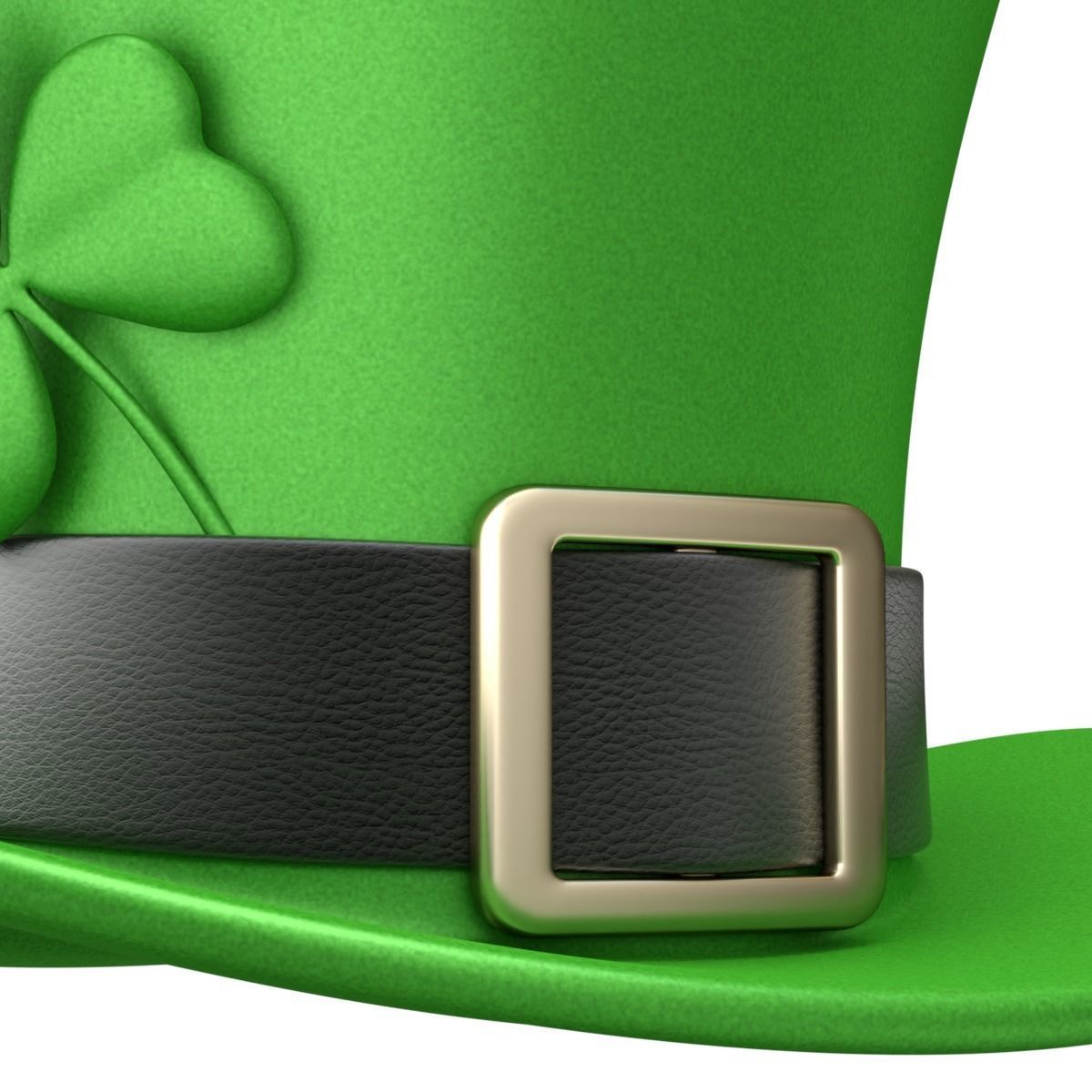Saint Patrick Day Hat with Clover 3D model_5