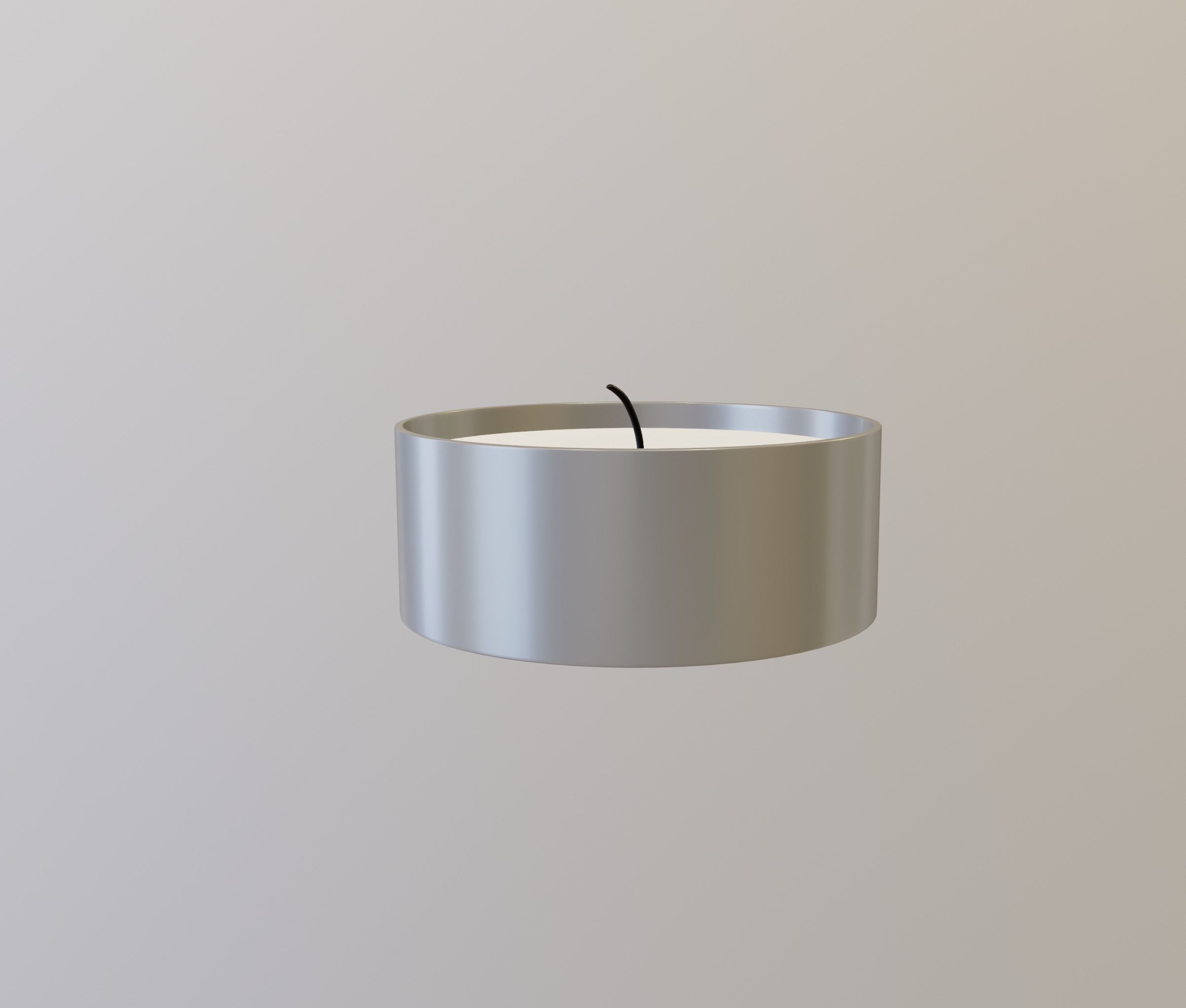 Tealight Candle 3D model_8