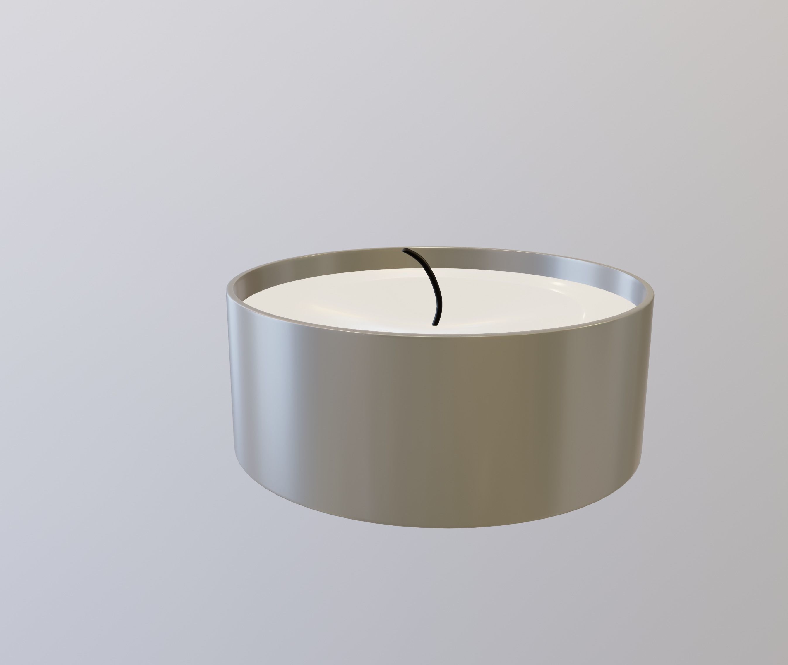 Tealight Candle 3D model_6