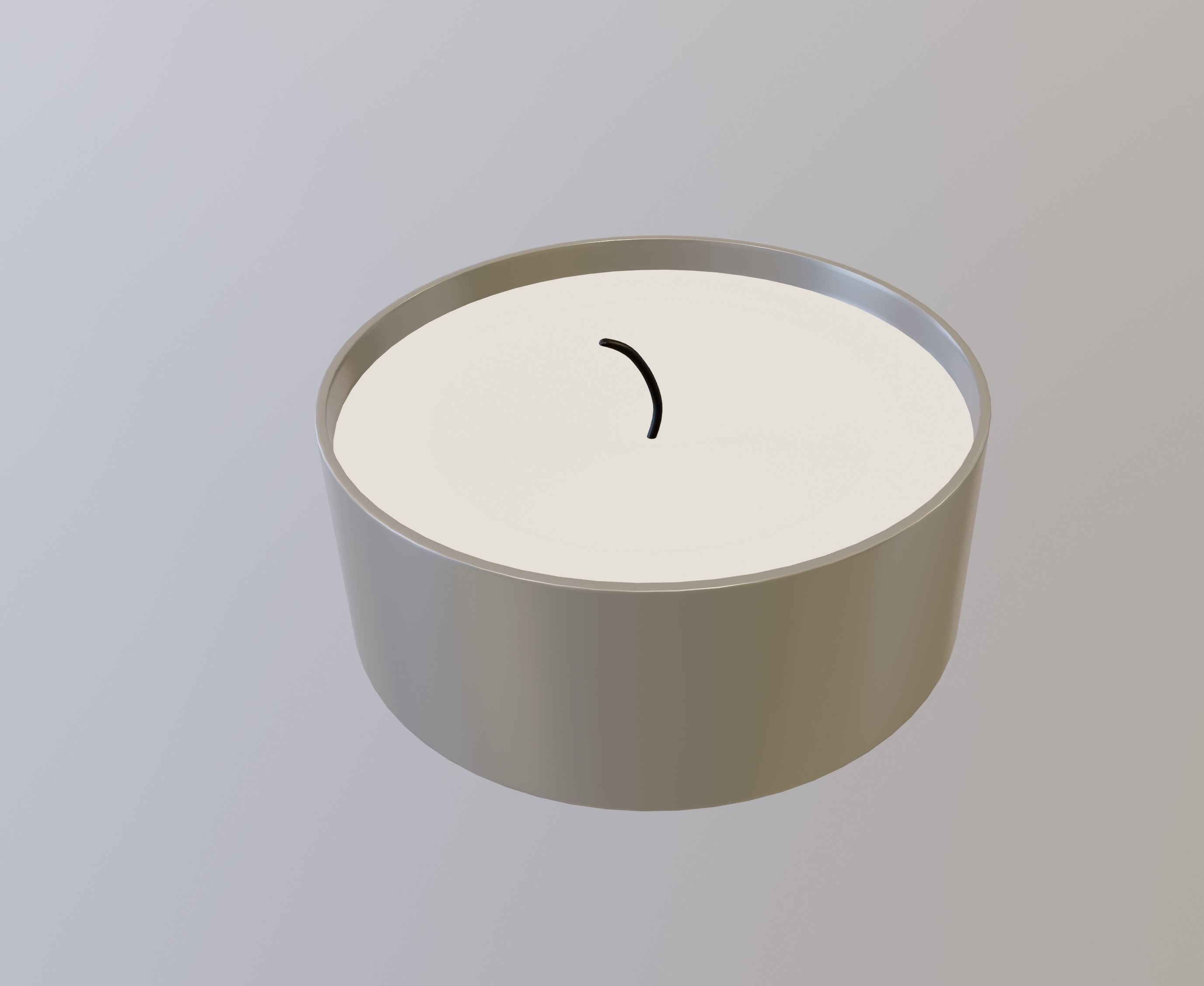Tealight Candle 3D model_3