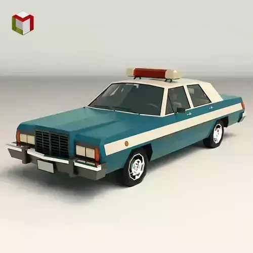 Low Poly Police Car 02