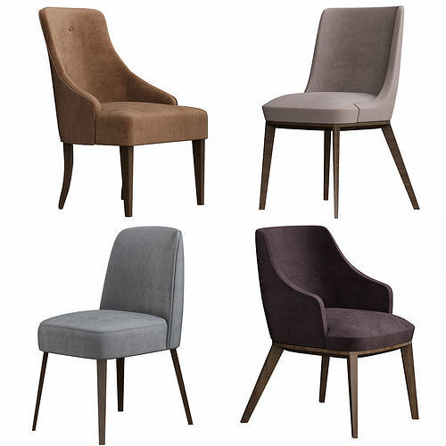 Chair and Armchair Collection 29 Pieces 3d model 3D model 5