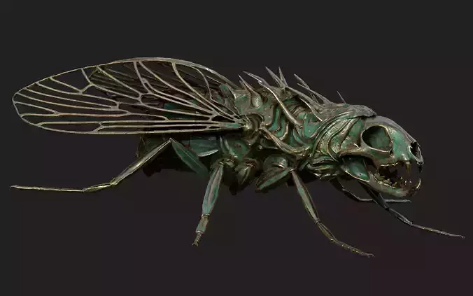 Cat Skull Demon Fly  3D model