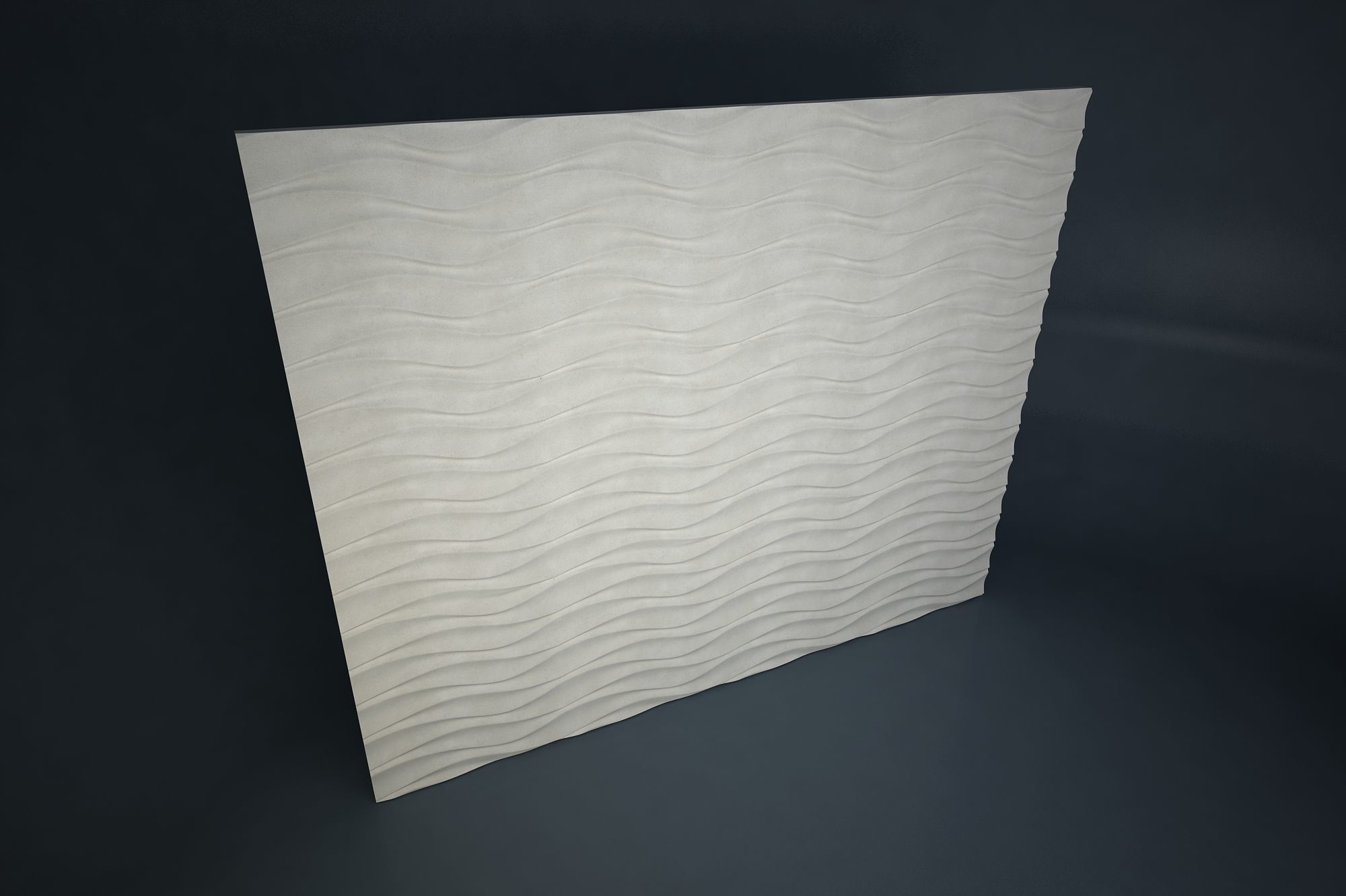 01 WAVES PATTERN WALL Low-poly 3D model_3