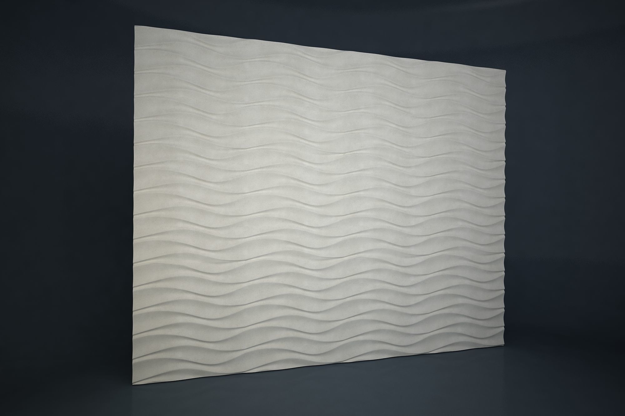 01 WAVES PATTERN WALL Low-poly 3D model_2