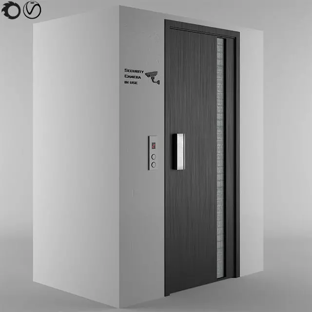 Elevator door 3D model_0