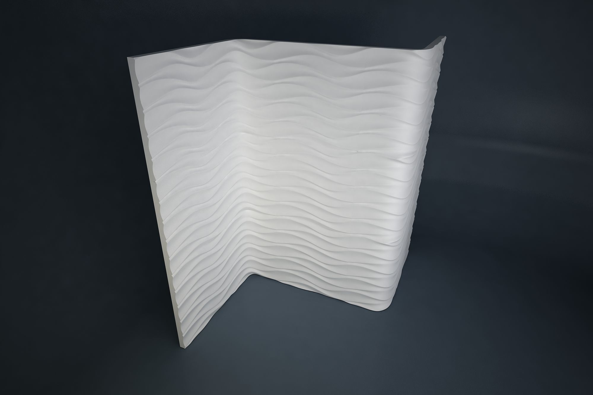 06 WAVES PATTERN WALL Low-poly 3D model_3