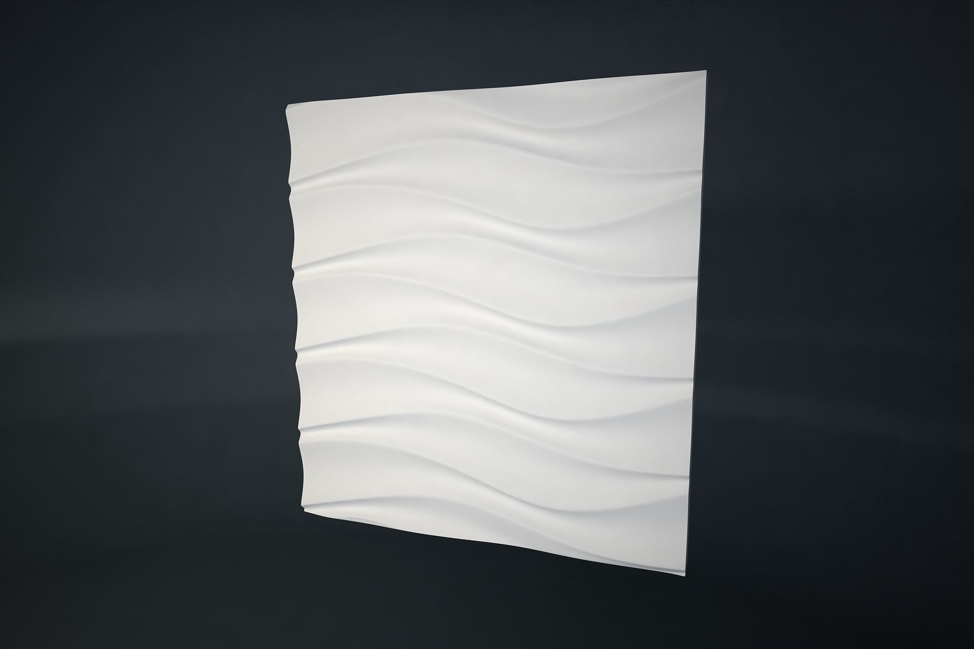 06 WAVES PATTERN WALL Low-poly 3D model_10