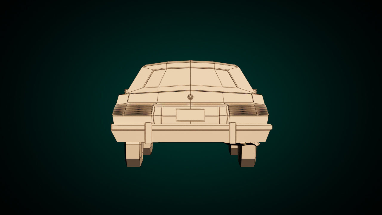 Low Poly Sedan Car 04 Low-poly 3D model_12