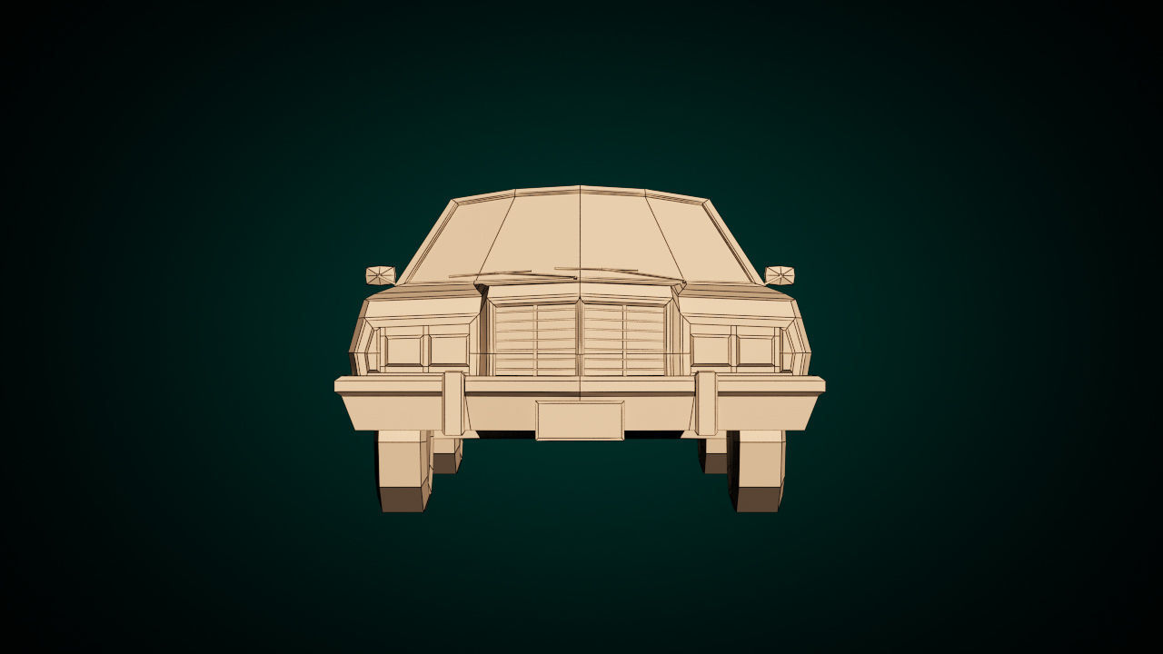 Low Poly Sedan Car 04 Low-poly 3D model_10