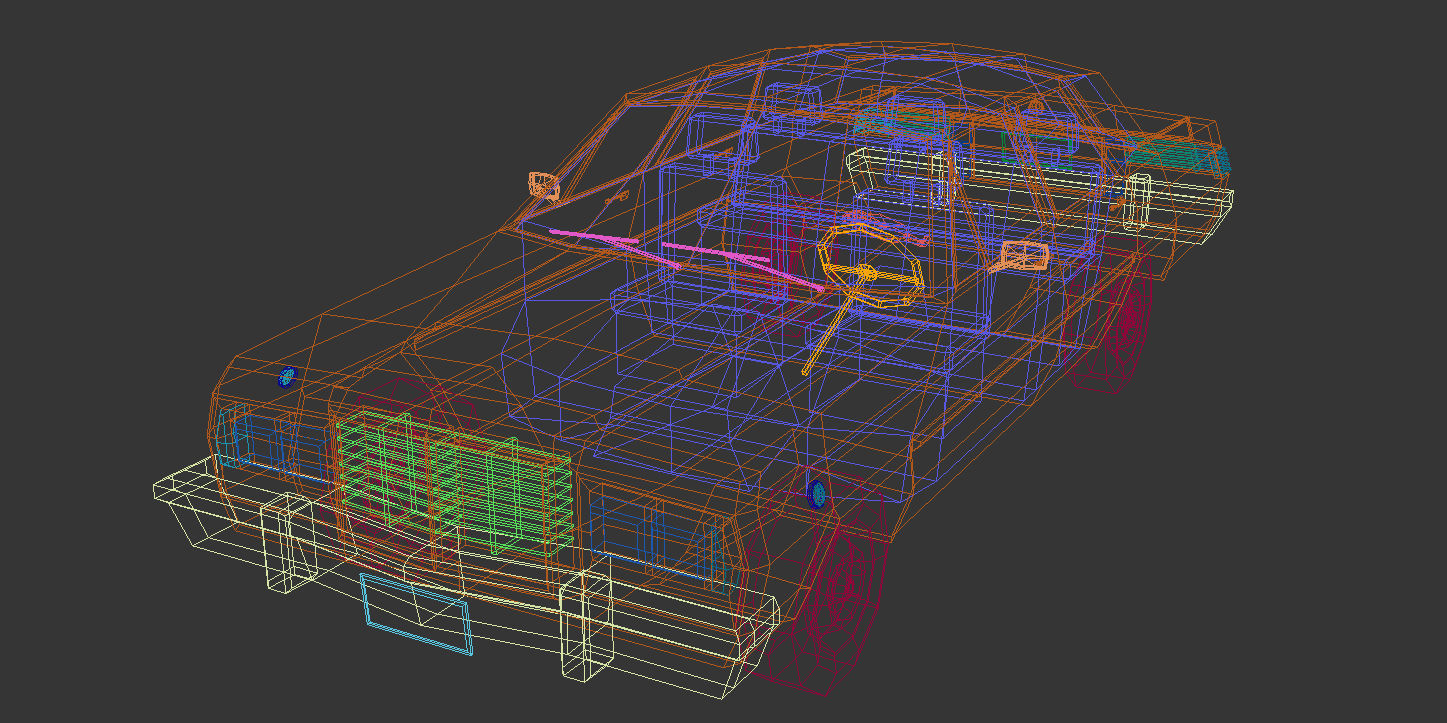 Low Poly Sedan Car 04 Low-poly 3D model_14