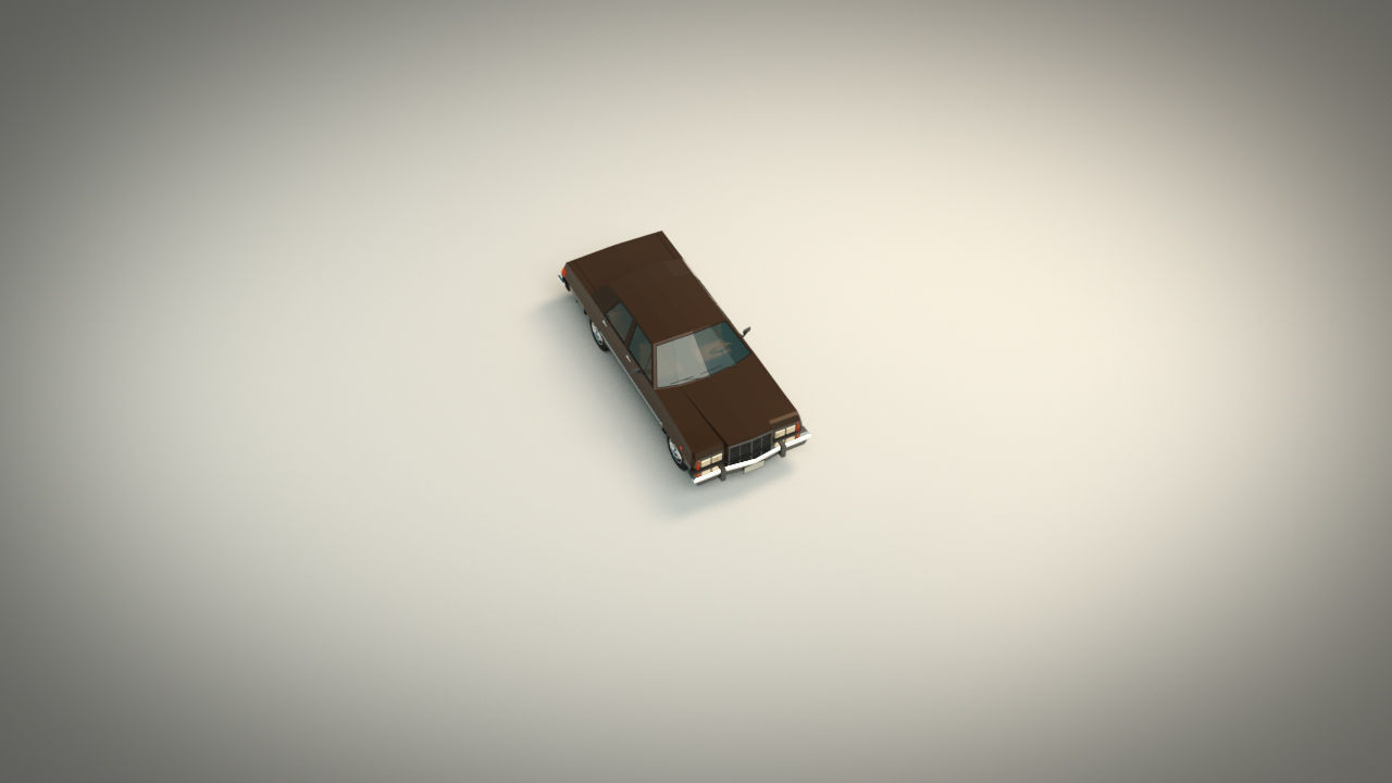 Low Poly Sedan Car 04 Low-poly 3D model_6