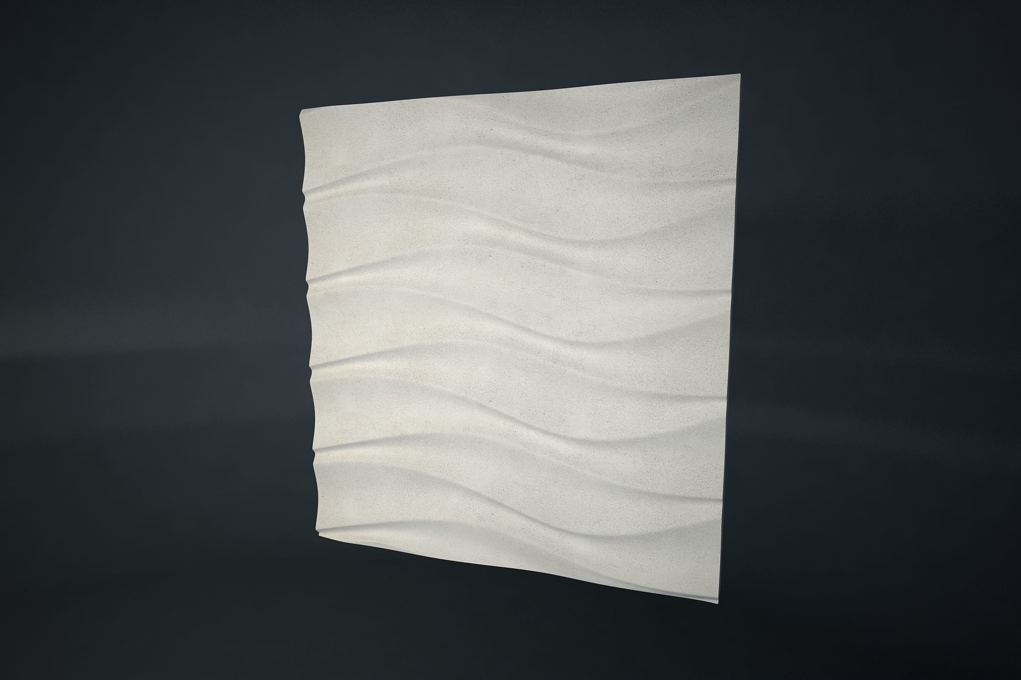 07 WAVES PATTERN WALL Low-poly 3D model_10