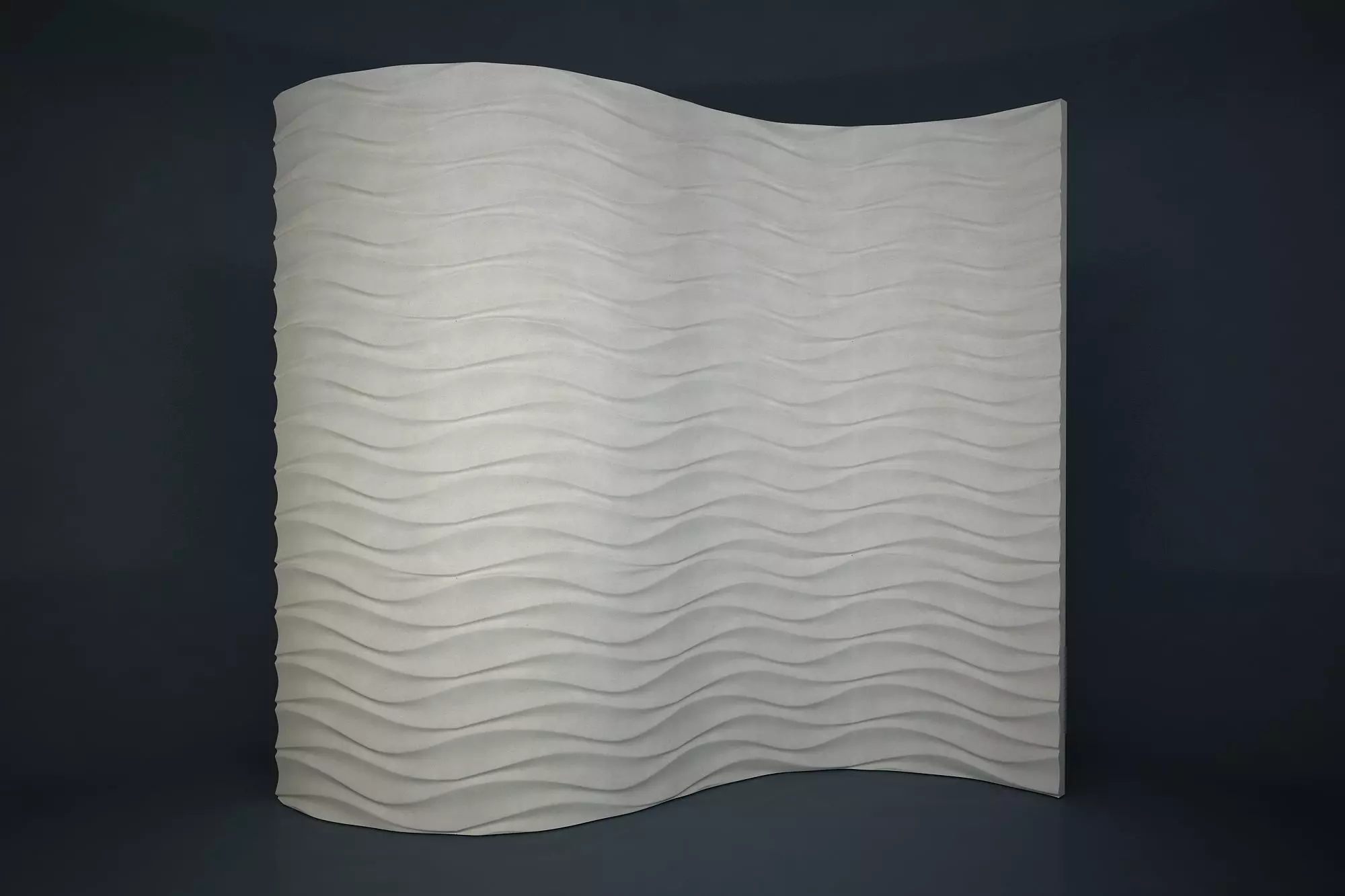 07 WAVES PATTERN WALL Low-poly 3D model_0