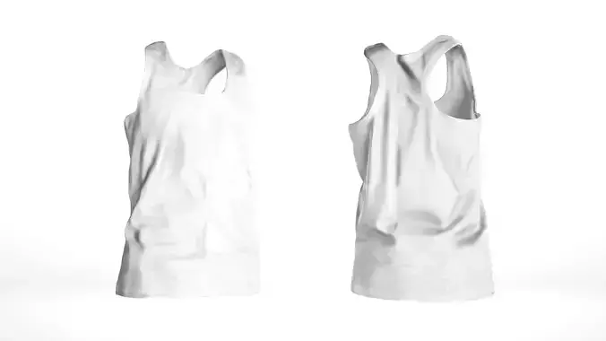 Basic white male tank top 