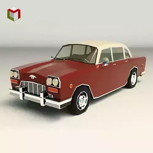 Low Poly Sedan Car 05 Low-poly 3D model