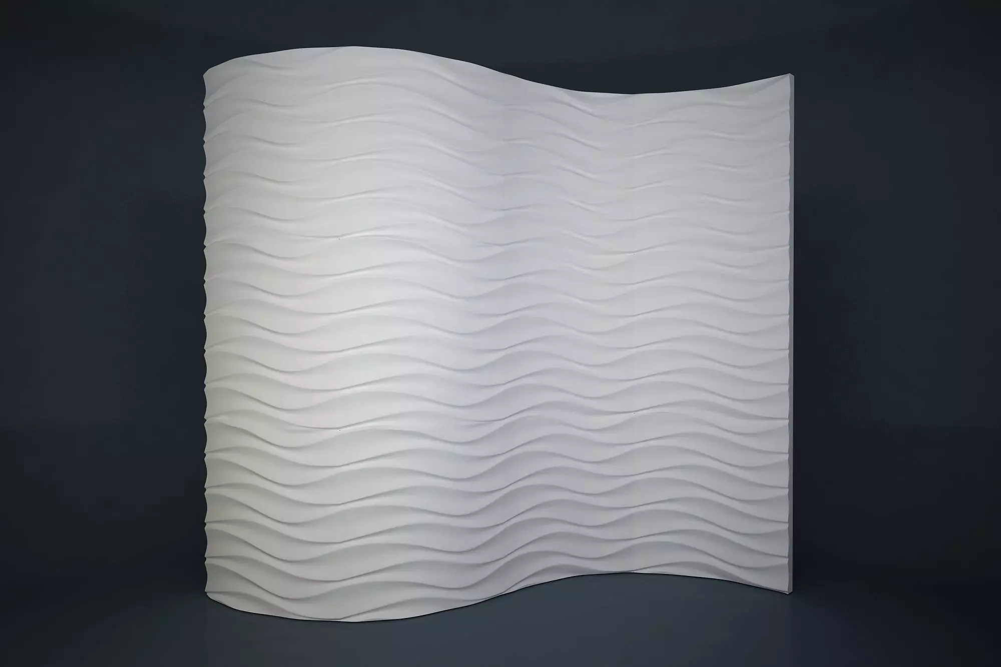 09 WAVES PATTERN WALL Low-poly 3D model_0