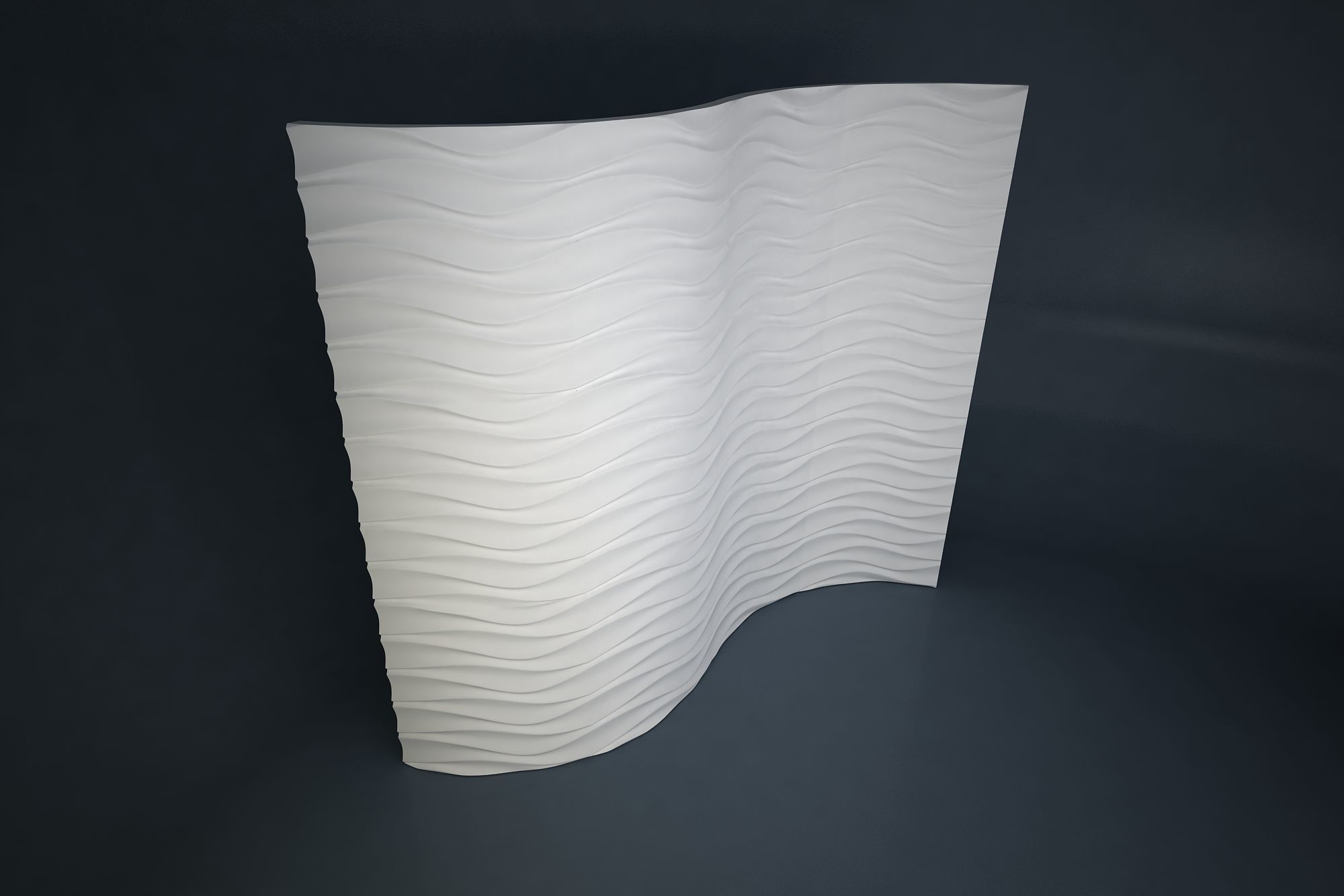 09 WAVES PATTERN WALL Low-poly 3D model_3
