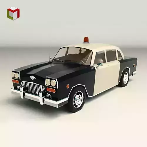 Low Poly Police Car 03
