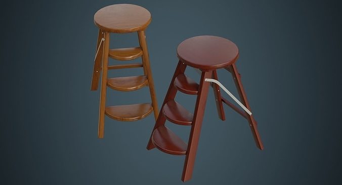 Step Ladder 2A Low-poly 3D model