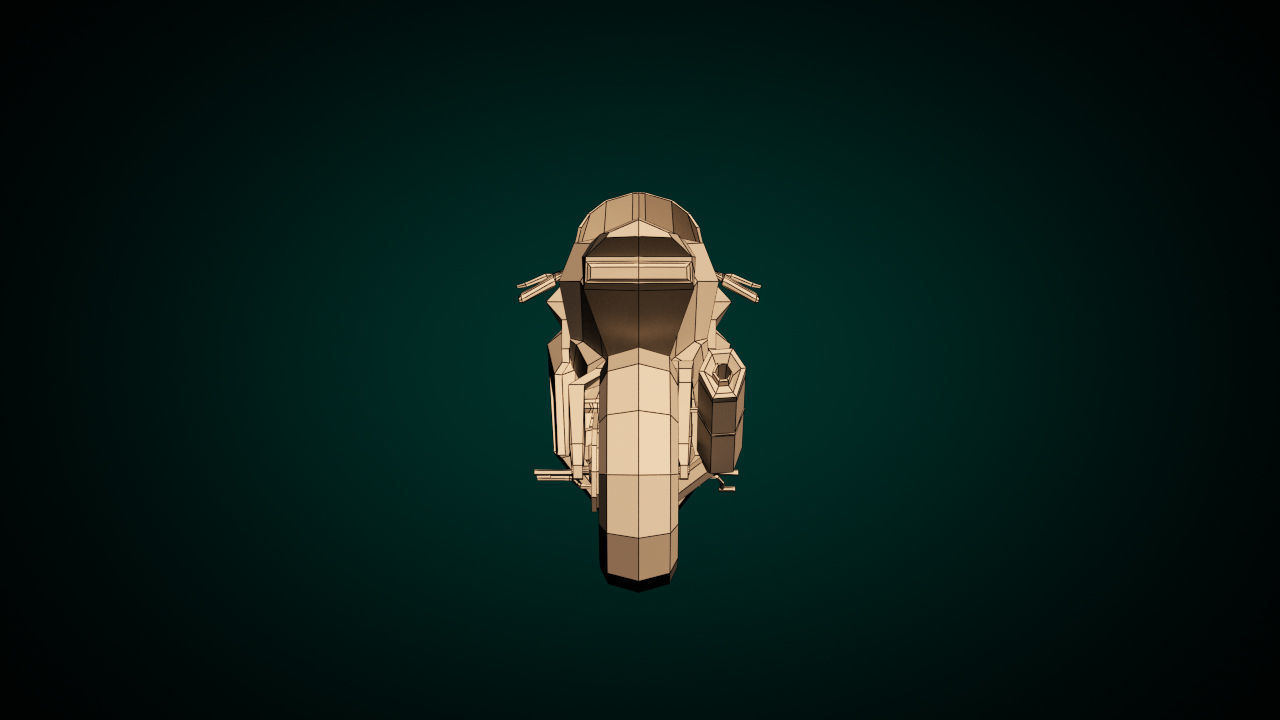 Low Poly Motorcycle 04 Low-poly 3D model_12