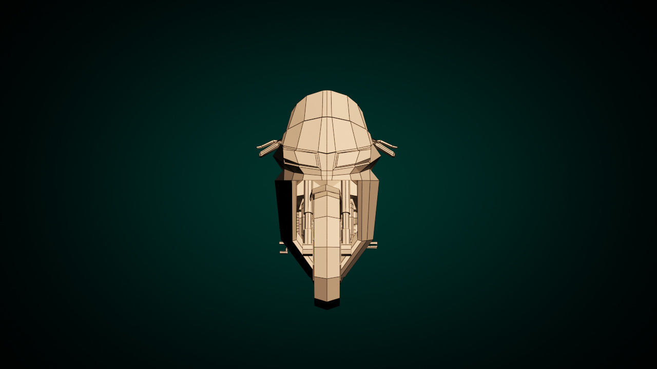 Low Poly Motorcycle 04 Low-poly 3D model_10