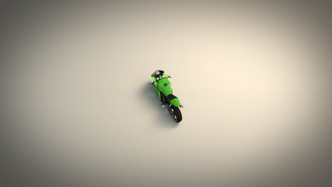 Low Poly Motorcycle 04 Low-poly 3D model_5