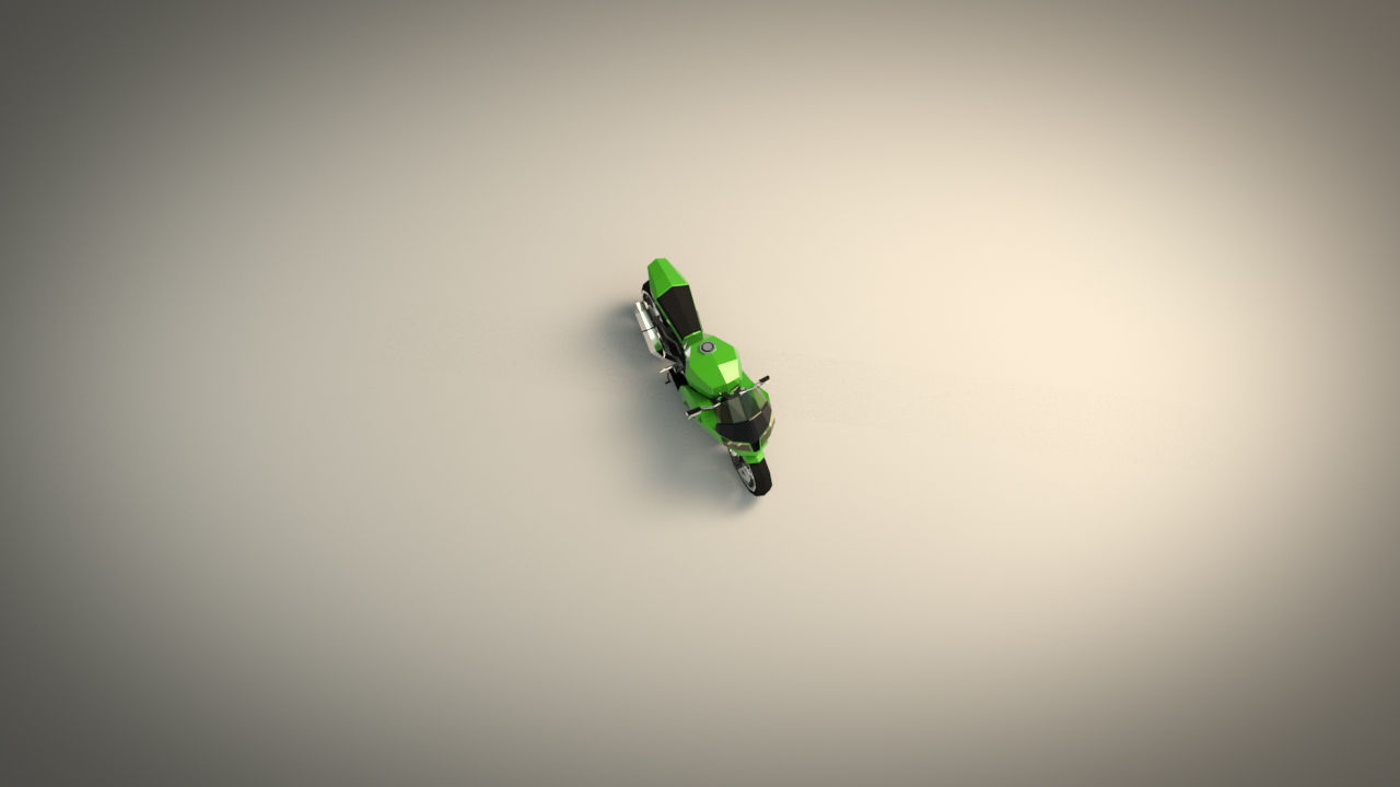 Low Poly Motorcycle 04 Low-poly 3D model_6