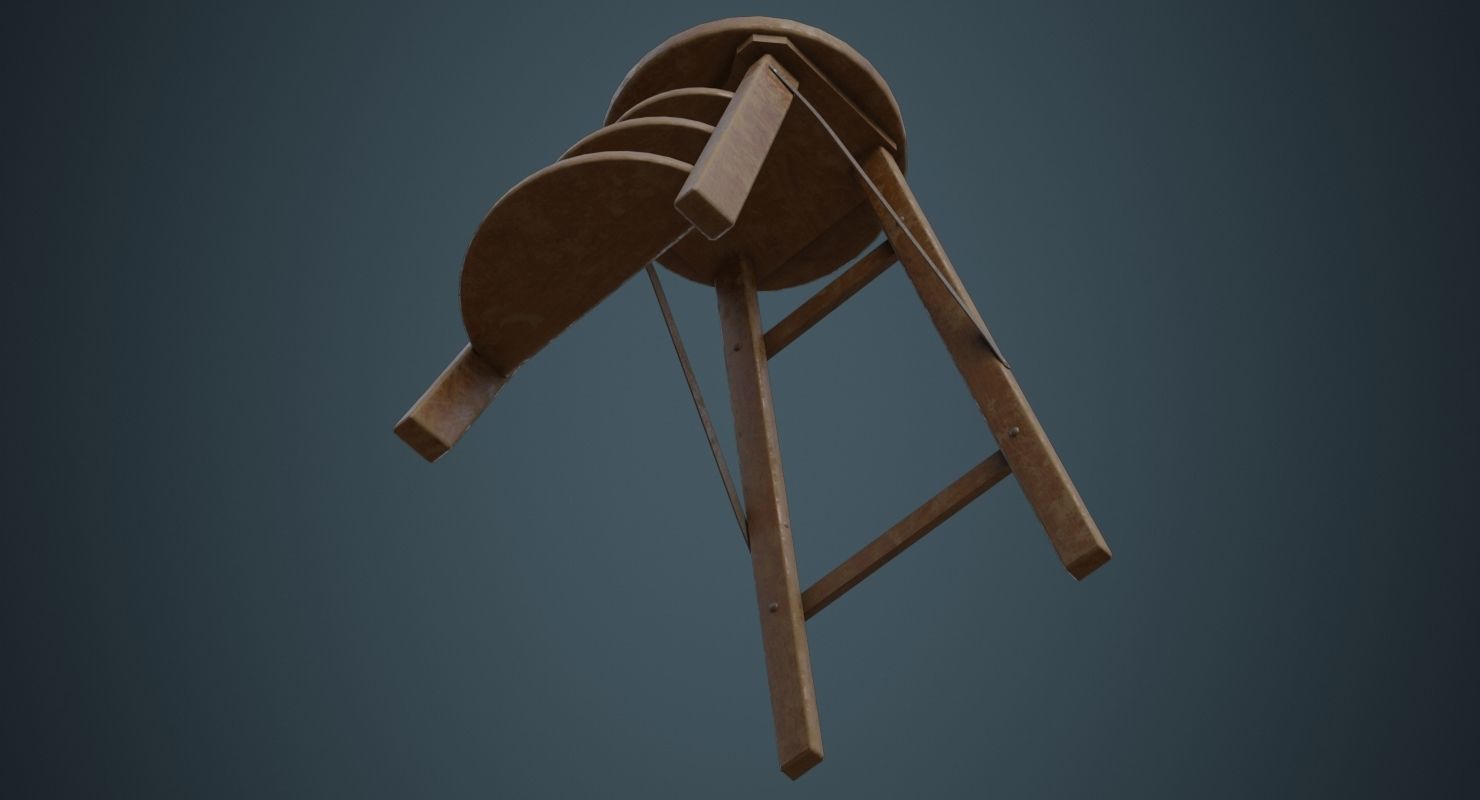 Step Ladder 2B Low-poly 3D model_7